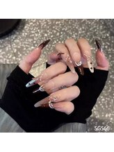 AI Nail BOX/キラキラロングネイル