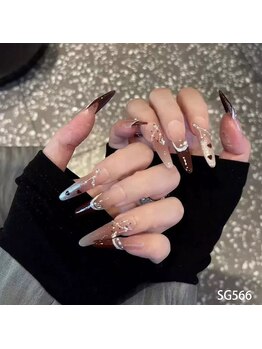 AI Nail BOX/キラキラロングネイル