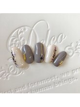 アイリッシュネイル 久屋大通店(Irish Nail)/グレー×シェル　