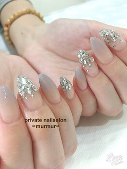 プライベート ネイルサロン マーマ(murmur)/キラキラフレンチネイル