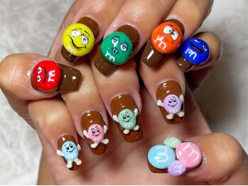 レディグリッター(Lady glitter)/3Dマーブルチョコネイル