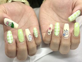 キャラクター梅雨ネイル