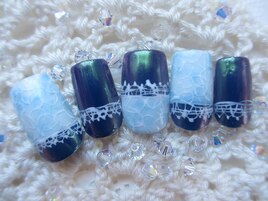 ★オーロラパウダーネイル★