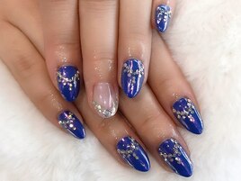 ブルーパーティーネイル♪