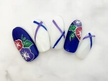 シシ(SiSi)/#和柄 #あじさい #紫陽花ネイル