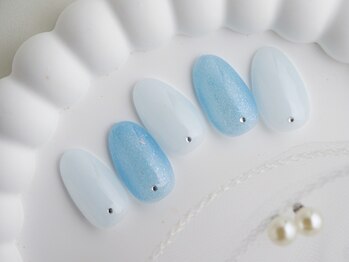 ホワイトネイル 難波店(WHITE NAIL)/涼しげ/夏ネイル/上品ワンカラー