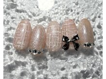 ツイード/シルバーリボン/マグネット