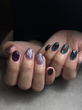 ウル(.ulu)/mari定額B★ちぐはぐネイル