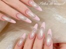ピンクフレンチマグネットネイル