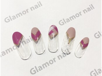 グラマーネイル(Glamor nail)/☆定額 チェック×フレンチ¥6800