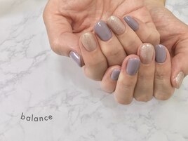 クールなくすみワンカラー×ラメ