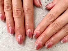 エムスラッシュ ネイル センター北店(M.SLASH)/チークマグネットフレンチネイル