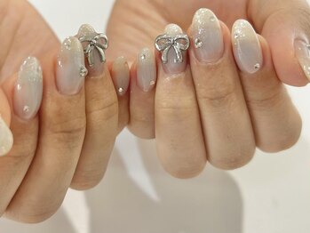 アイネイルズ 渋谷店(I nails)/【Karin.m】チークリボン