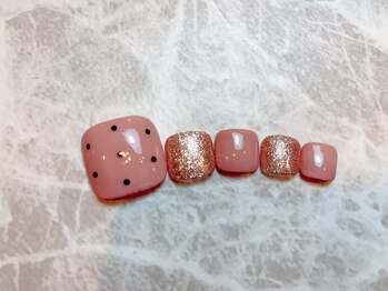 マイフェアレディ 今池(MyFairLady)/ピンク×ドット×ラメフット