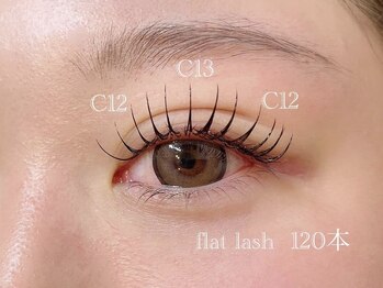 アフェプラス トータルビューティーサロン 樟葉店(affe+)/フラットラッシュ　束感仕上げ