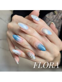 マグネット冬ネイル