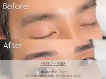 ミレボ 心斎橋(ME.REBO)/心斎橋平行アーチ眉#眉wax#美眉