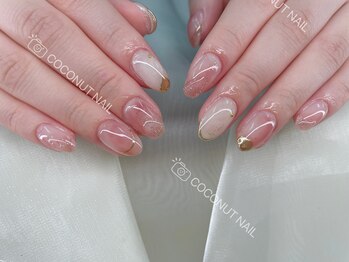 ココナッツネイル/マーブルネイル