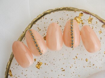 ホワイトネイル 難波店(WHITE NAIL)/ストーンチェーン/ヌーディー