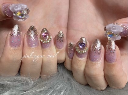 ピンクシュガーネイル(pink sugar nail)の写真