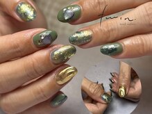 ツイン(twin.)/緑ニュアンスネイル