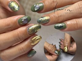 緑ニュアンスネイル