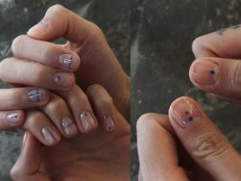 冬ネイル/ツイード/ワンホン