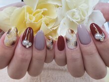 ダブルネイル(Double Nail)/[前窪]白べっこうネイル★