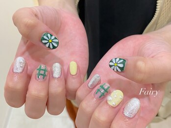 フェアリー(Fairy)/ぷっくりお花ネイル♪