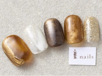アイネイルズ 三宮店(I nails)/ブラウンニュアンスネイル￥7000