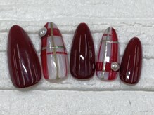 ハニービービー(Honey Bee Bee)/冬チェックネイル