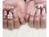 アクリルスカルプ★フレンチネイル＋ストーン2本付け放題！¥14850→¥13500