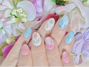 ハスノハ(hasu-noHa)の写真/《カラーコーディネーター資格者在籍》艶や形にこだわったsimpleアート～色鮮やかなアートまで全てお任せ!