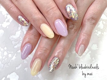 ノアブルーバードネイルズ(Noah' bluebird .nails)/キラキラシンプルネイル