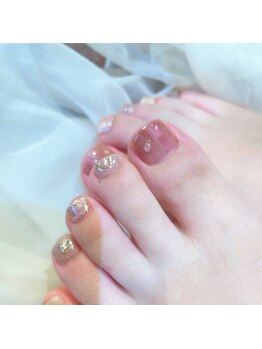 ネイルズ ララ(nails Lala)/桃ネイル