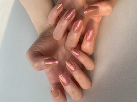 ミラーネイル　ちゅるんネイル