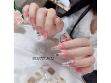 ミネットネイル 池袋(Minette nail)の雰囲気(ストーンで輝く大人ロングネイル)