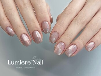 ルミエール ネイル モンナカ(Lumiere Nail Monnaka)/ボルドー/ツイード/ブラウン