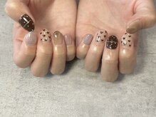 08ネイル(08 nail＆school)/チョコ☆韓国風ハートネイル