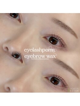 ベティッシュ(BETTISH.)の写真/【お得なメニュー♪】当店大人気☆まつげパーマ×美眉waxで、眉毛もまつげもイマドキにしませんか♪