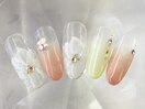 シフォンフラワーネイル¥8200