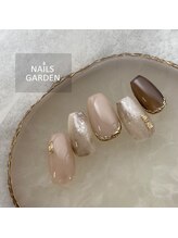 ネイルズガーデン(NAILS GARDEN)/ベージュニュアンスネイル