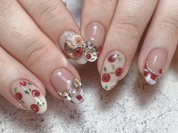 シキナ(shikina)/バラ　フレンチ　キラキラ