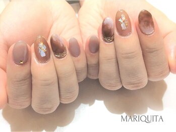 ネイルサロン マリキータ(MARIQUITA)/カフェラテ×ミラー