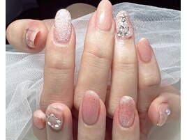 クリスマスネイル/ベージュ