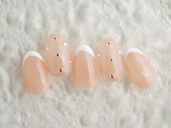 ホワイトネイル 難波店(WHITE NAIL)/フレンチ/ストーン/大人ドット