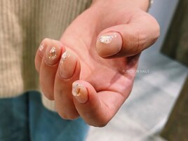 べージュ/シンプルネイル