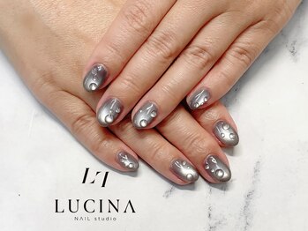 ネイルスタジオ ルキナ(LUCINA)/c-382 マグネット水滴ネイル