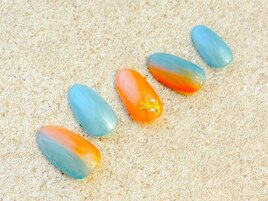 夏ネイル/海ネイル/スカイブルー