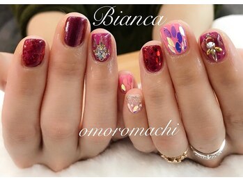 リーフホログラムネイル♪